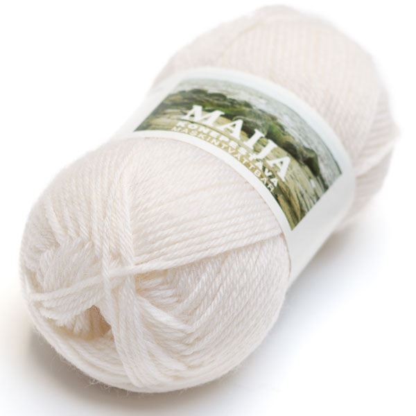 MAIJA - 202 Valkoinen - Maija villasek-langat - 7023790312026 - 1