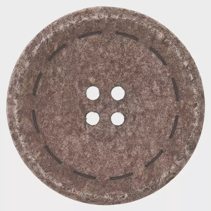 NAPPI KIERRÄTETTY PUUVILLA 20MM - 22 ruskea - Napit ja nepparit - 4050945019786 - 2