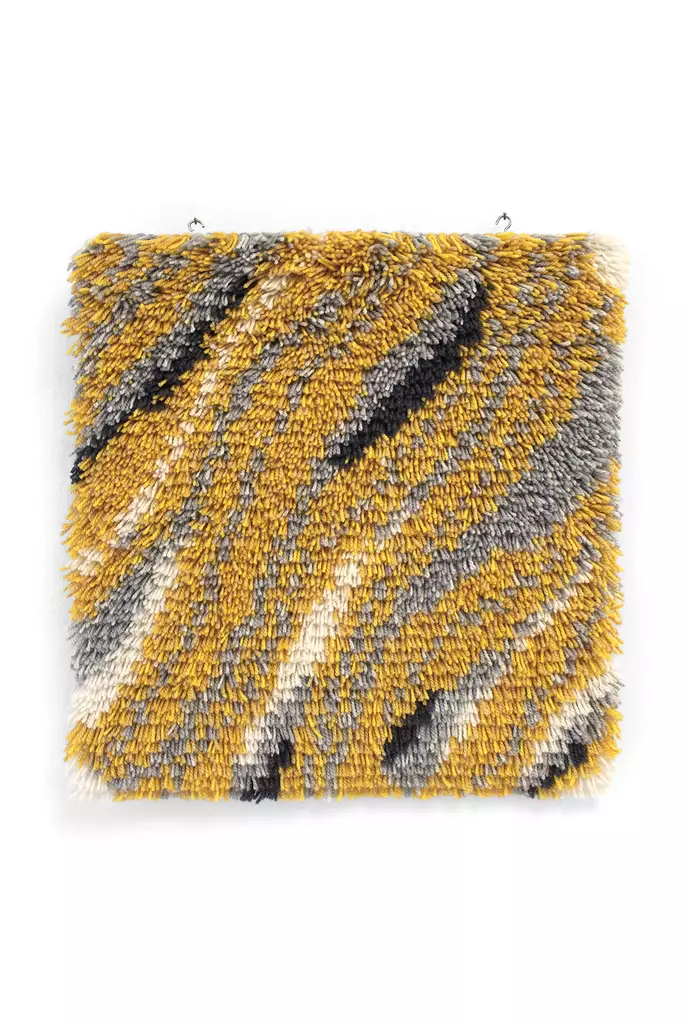 Välke - ryijy 45 x 45 cm, keltainen - Ryijypaketit - 333300116 - 1