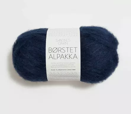 Borstet Alpakka - 5575 tummansininen - Borstet Alpakka alpakkalangat - 7039560780247 - 1