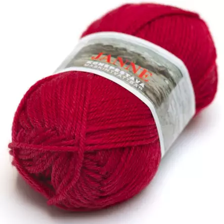 JANNE - 409 Tummanpunainen - Janne villasek-langat - 7023790334097 - 1