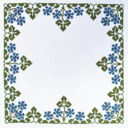 Ristipistotyö Sinivuokko 36 x 36 cm - Ristipistopaketit - 11207 - 1