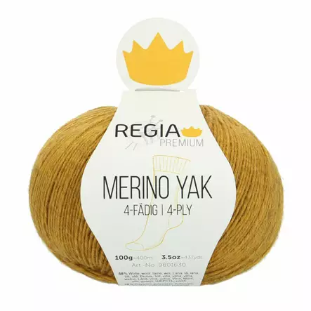MERINO YAK REGIA - 7504 keltainen - Regia Merino Yak villasek-langat - 4053859253307 - 1