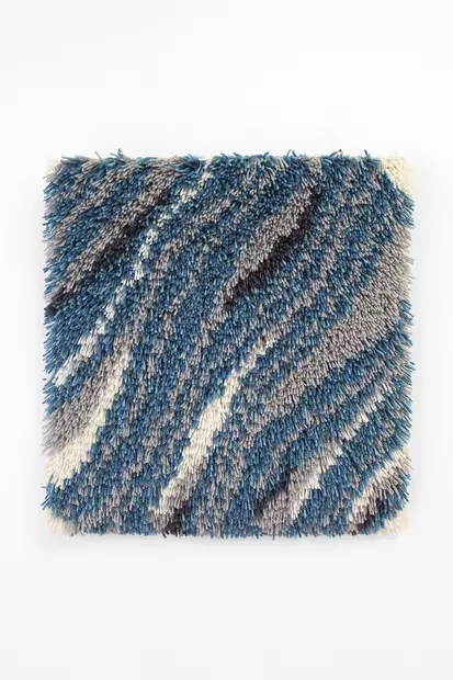 Välke - ryijy 45 x 45 cm, sininen - Ryijypaketit - 333300117 - 1