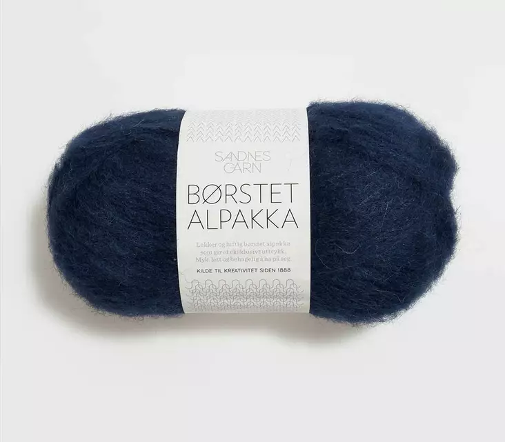 Borstet Alpakka - 5575 tummansininen - Borstet Alpakka alpakkalangat - 7039560780247 - 1