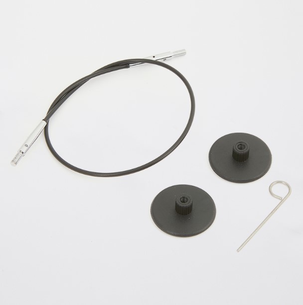 Knitpro pyöröpuikkojen kaapeli 60 cm, musta - Pyöröpuikot kaapelit ja tarvikkeet - 8904086238017 - 1