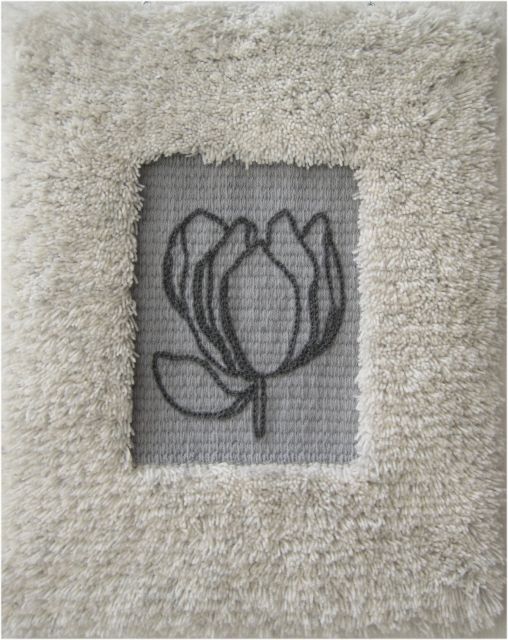 Kukka sinulle vaaleanharmaa - ryijy - 45 x 55 cm - Ryijypaketit - 333300036 - 1