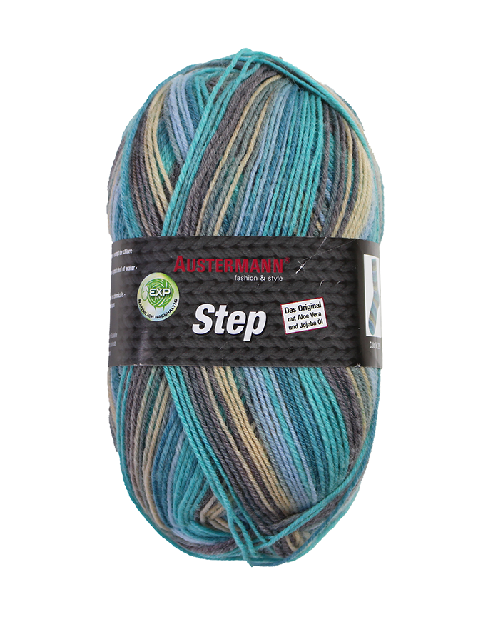 STEP - 299 K turkoosiharmaa - Step villasek-langat - 4014816267607 - 1