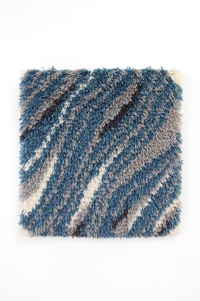 Välke - ryijy 45 x 45 cm, sininen - Ryijypaketit - 333300117 - 1