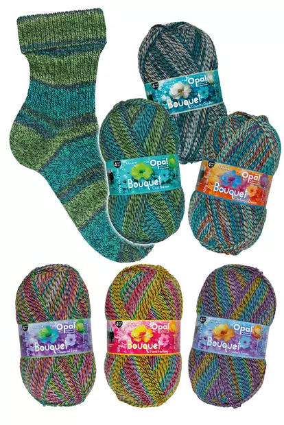 Opal Bouquet 4-ply - sukkalanka 100 g - Opal Bouquet 4-ply sukkalanka - 53008 - 1