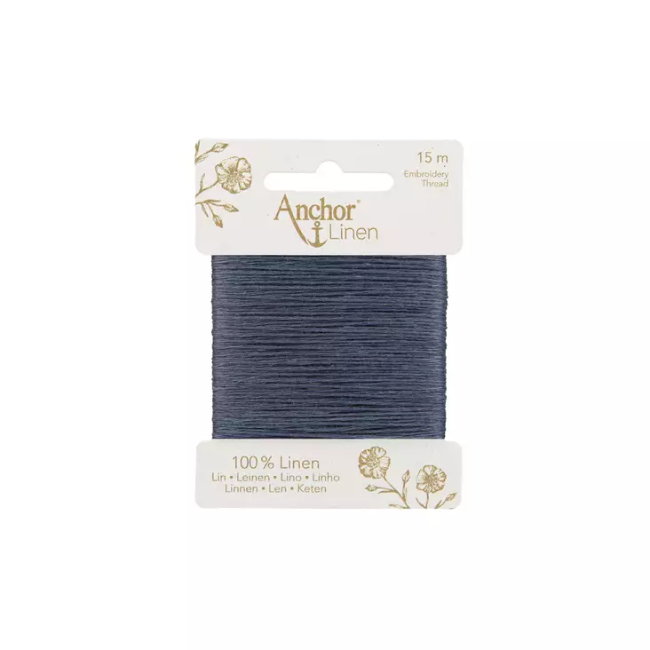Anchor Linen 15 m - 00033 siniharmaa - Anchor Linen kirjontalangat - 4053859431248 - 1