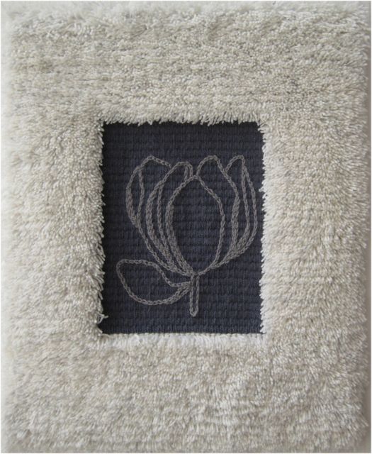 Kukka sinulle grafiitinharmaa - ryijy - 45 x 55 cm - Ryijypaketit - 333300034 - 1