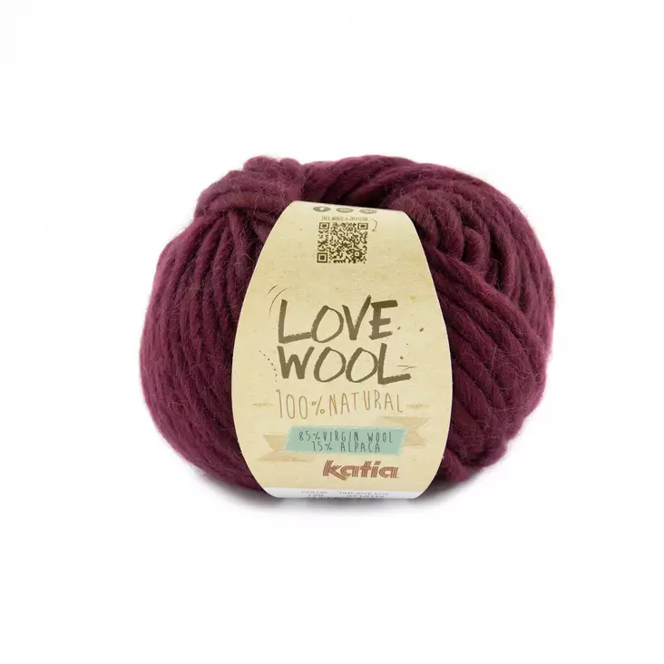 LOVE WOOL - 129 viininpunainen - Love Wool alpakkalangat - 8435407979758 - 1