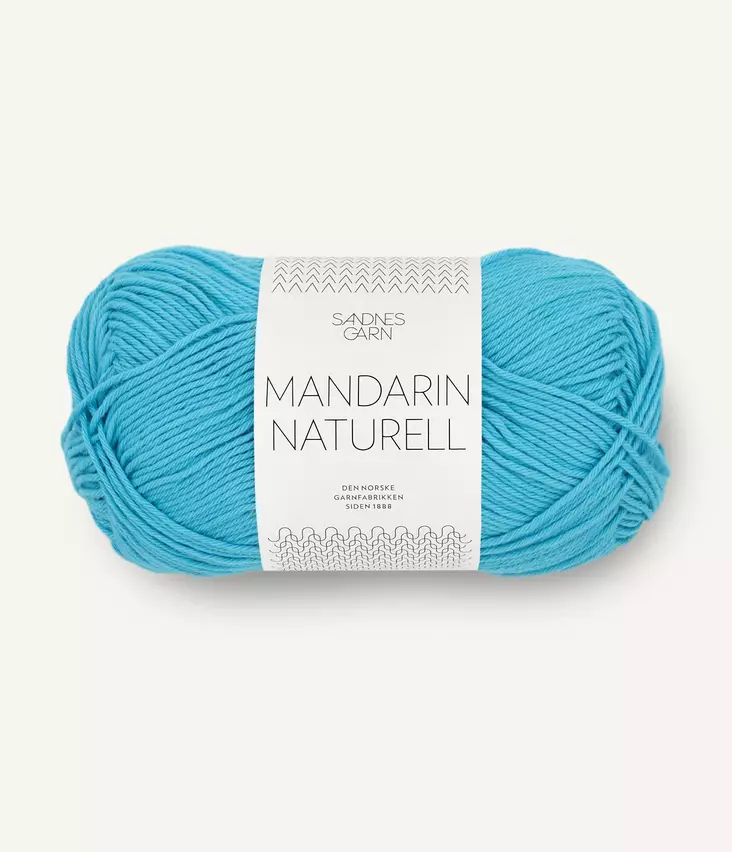Mandarin Naturell - 6315 turkoosi poisto - Mandarin Naturell puuvillalangat - 7039560320498 - 1