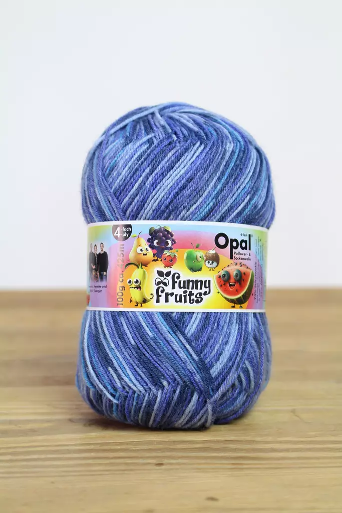OPAL 4-S Funny fruits - 11411 sininen - Opal 4-s sukkalangat - 4032617022768 - 1