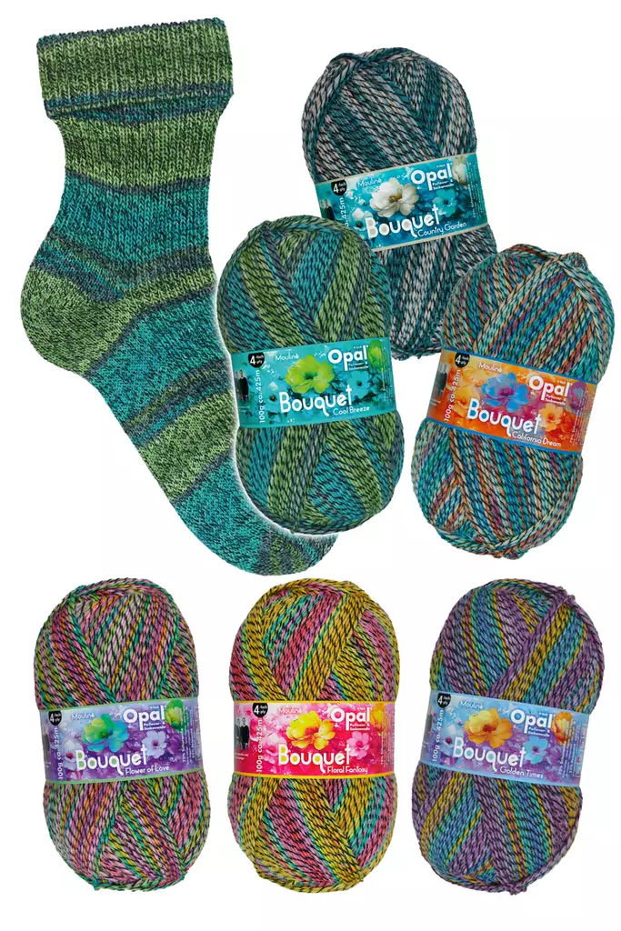 Opal Bouquet 4-ply - sukkalanka 100 g - Opal Bouquet 4-ply sukkalanka - 53008 - 1