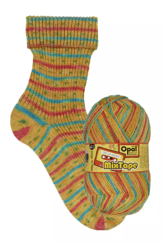 Opal Mix tape 4-ply - 11494 keltainen - Opal 4-s sukkalangat - 4032617023598 - 1