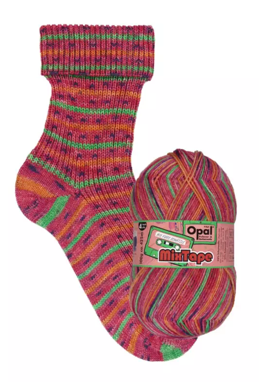 Opal Mix tape 4-ply - 11497 punainen - Opal 4-s sukkalangat - 4032617023628 - 1