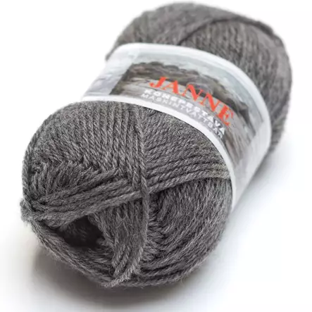 JANNE - 405 Meleerattu keskiharmaa - Janne villasek-langat - 7023790334059 - 1