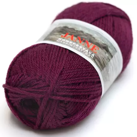 JANNE - 421 Viininpunainen - Janne villasek-langat - 7023790334219 - 1