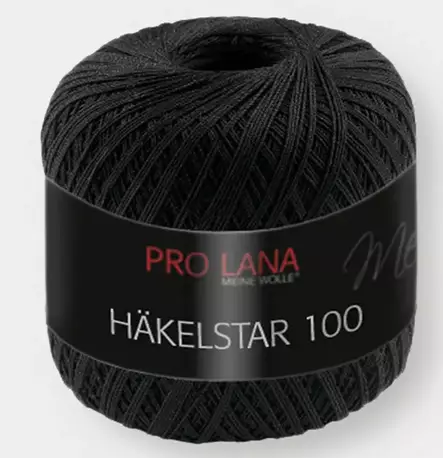 Pro Lana Häkelstar 100 - 99 musta - Pro Lana Häkelstar 100 virkkauslangat - 4260114482079 - 1