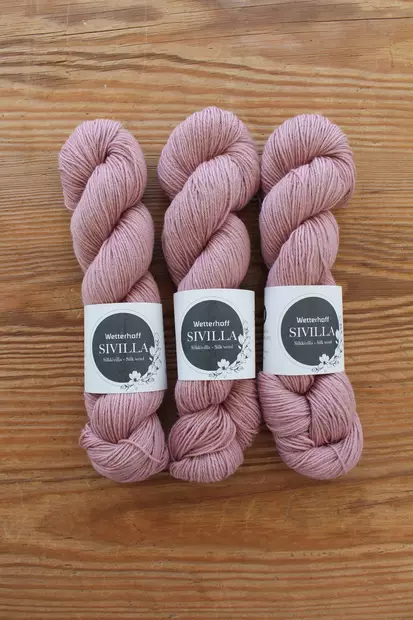 Sivilla - 4909 roosa 50 g - Sivilla silkkivillalangat 50x4 - 4909 - 2