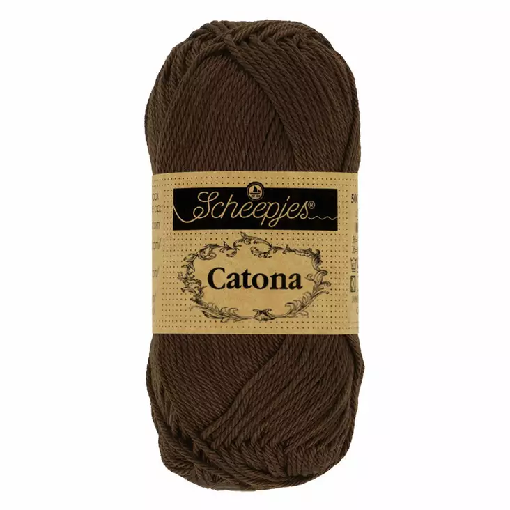 Catona - 162 Black coffee / tummaruskea - Catona puuvillalangat - 8717738974399 - 1