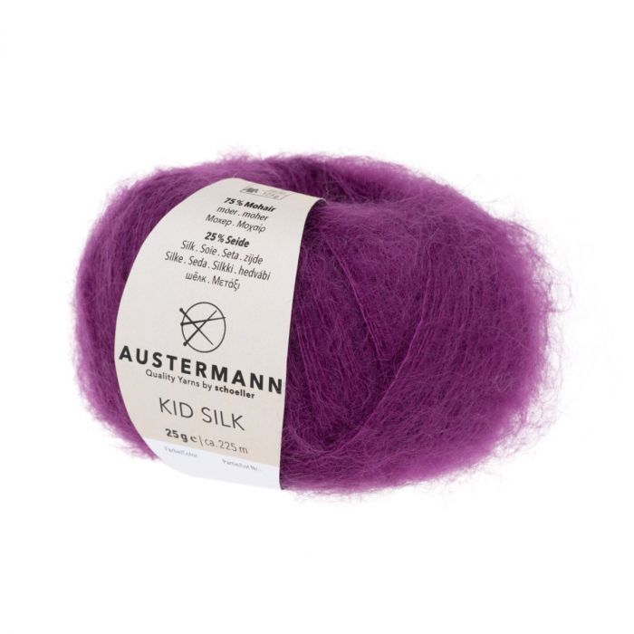 KID SILK - 17 punavioletti - Kid Silk mohairlangat - 4014816199489 - 1
