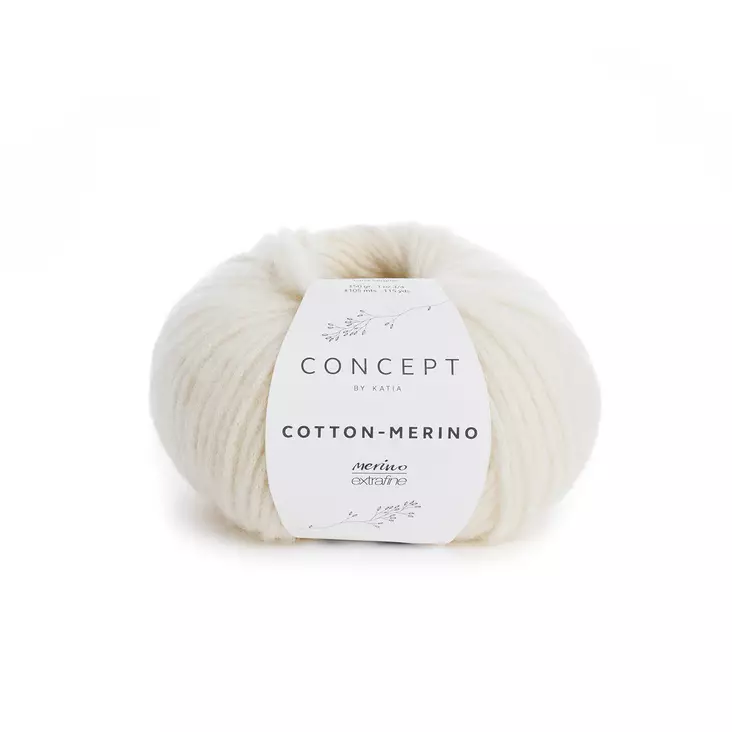 Katia Cotton-Merino - 100 valkoinen - Katia Cotton-Merino - 8435407907409 - 1