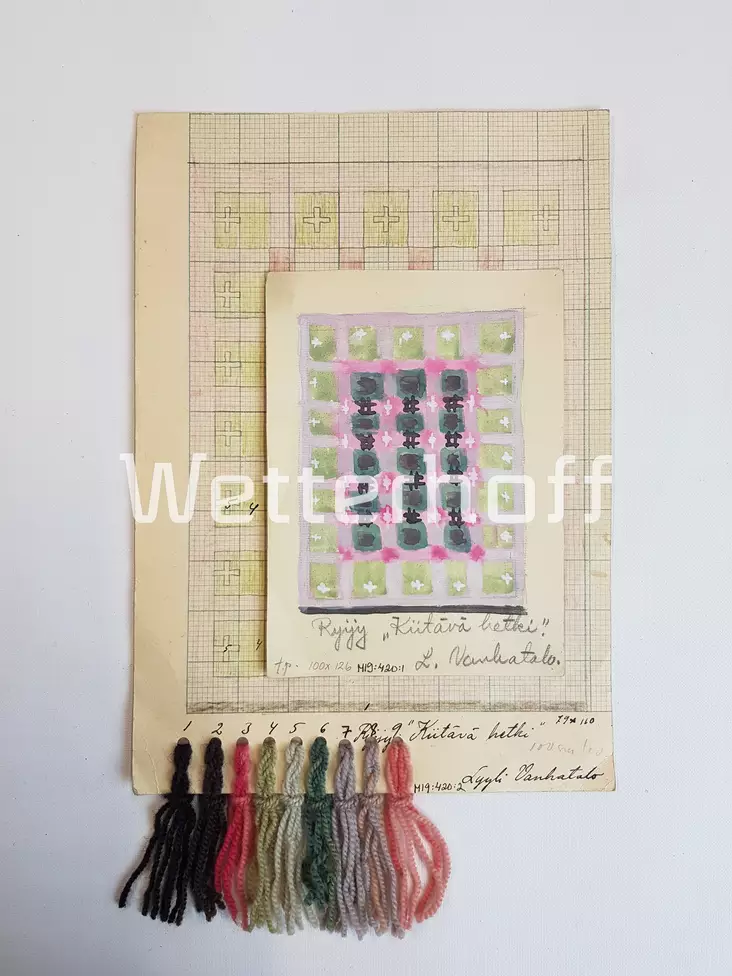 Kiitävä hetki - ryijy - Vanhat ryijymallit - käyttöoikeus - 2250009 - 1