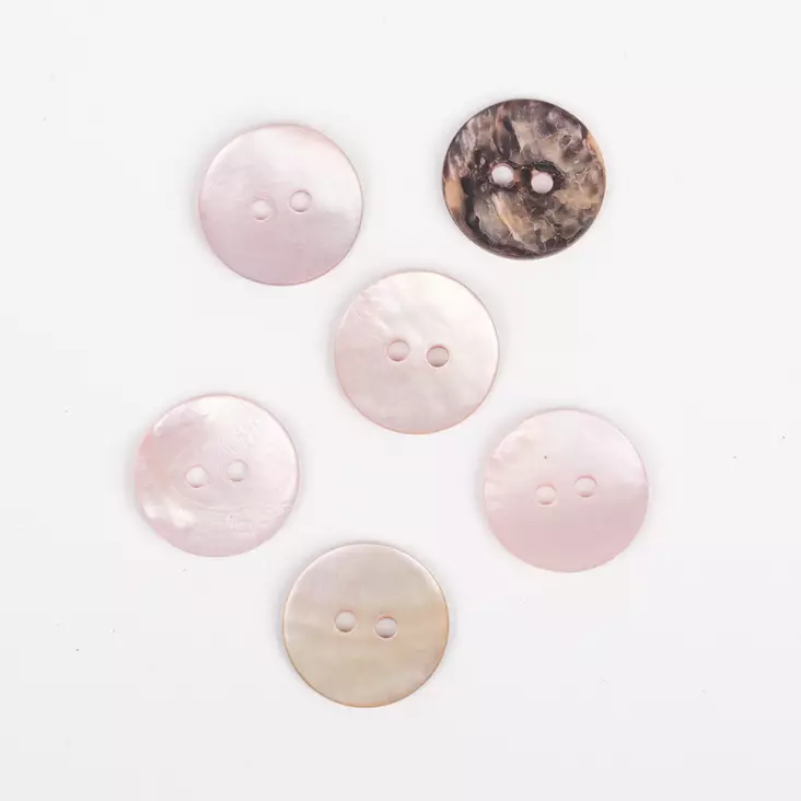 NAPPI HELMIÄINEN 15MM - vaaleanpunainen - Napit ja nepparit - 7071723013359 - 1