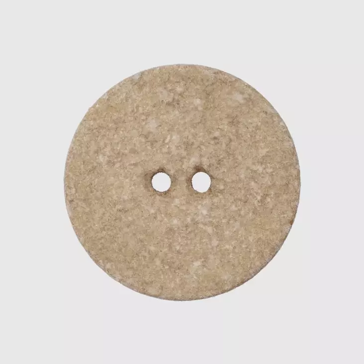 NAPPI KIERRÄTETTY PUUVILLA 20MM SILEÄ - 16 vaaleanruskea - Napit ja nepparit - 4006440117809 - 1