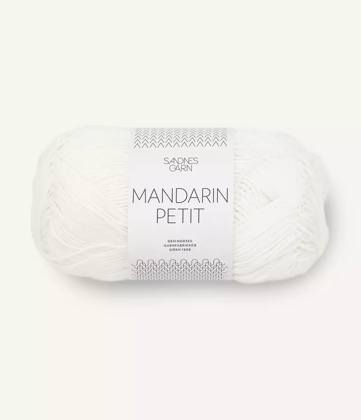 Mandarin Petit - 1002 valkoinen - Mandarin Petit puuvillalangat - 7039560120029 - 1