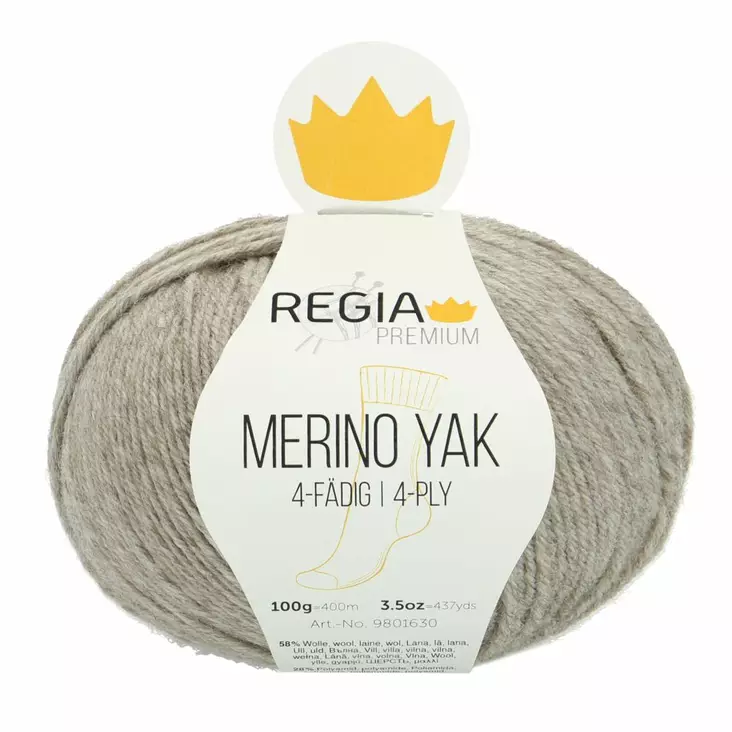 MERINO YAK REGIA - 7510 vaaleanharmaa - Regia Merino Yak villasek-langat - 4053859253369 - 1
