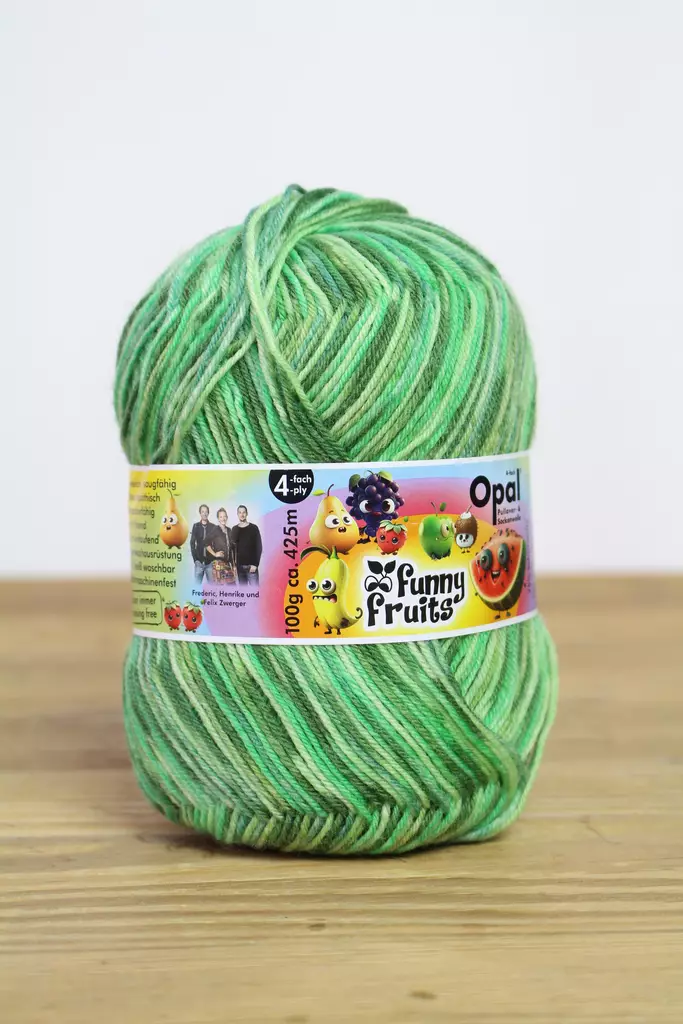 OPAL 4-S Funny fruits - 11417 vihreä - Opal 4-s sukkalangat - 4032617022829 - 1