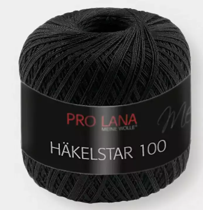 Pro Lana Häkelstar 100 - 99 musta - Pro Lana Häkelstar 100 virkkauslangat - 4260114482079 - 1